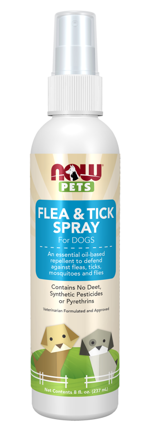 Now PETS FLEA & TICK SPRAY 8 OZ