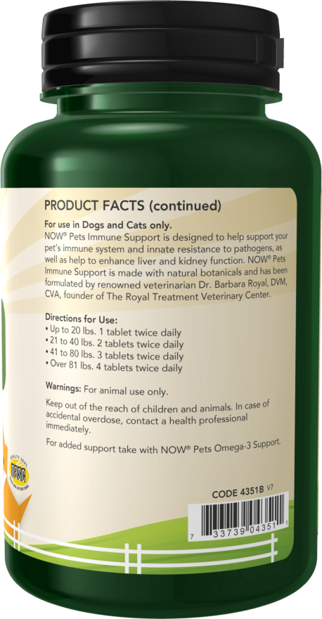 NOW PETS IMMUNE SUPPORT 90 TABS
