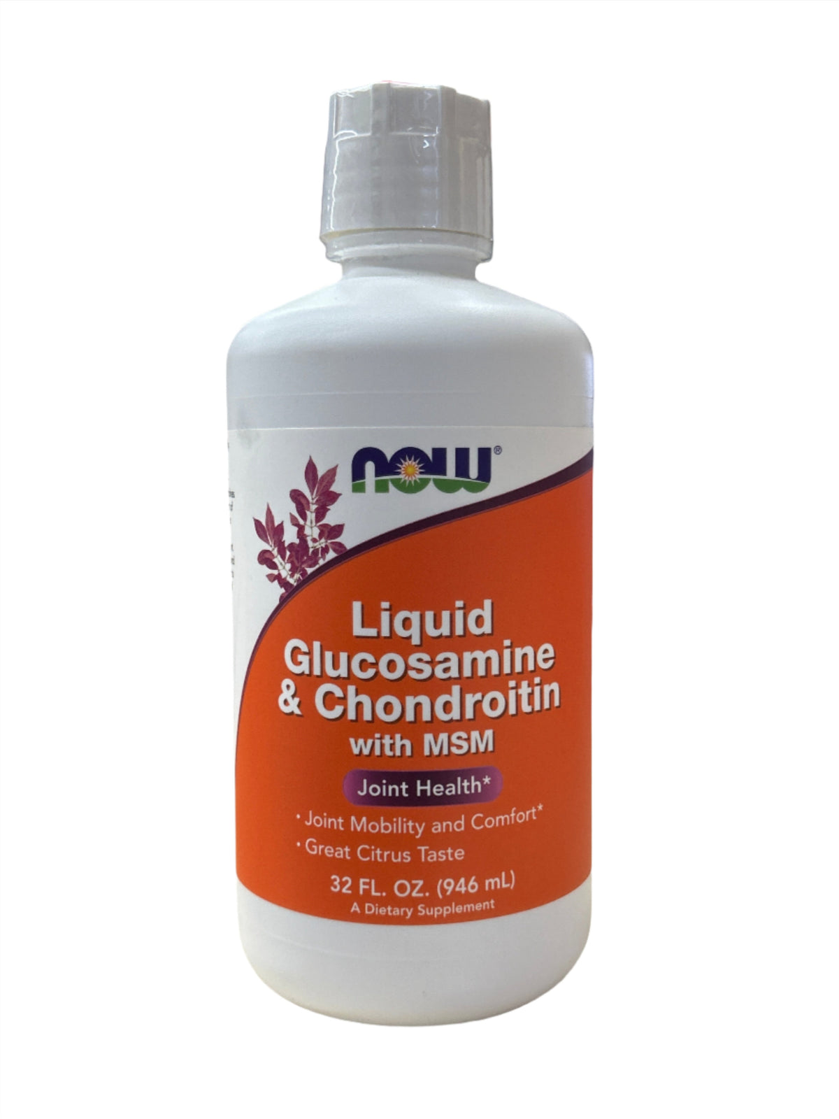 Now Glucosamine & Chondroitin With MSM Sabor Cítrico 32 fl oz