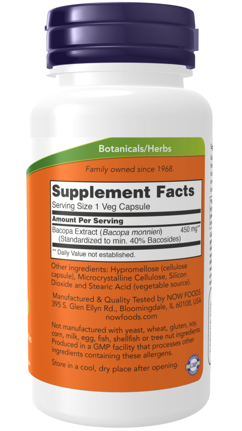 Now BACOPA EXTRACT 450MG 90 VCAPS