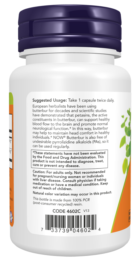 Now BUTTERBUR EXT 75MG 60 VCAPS