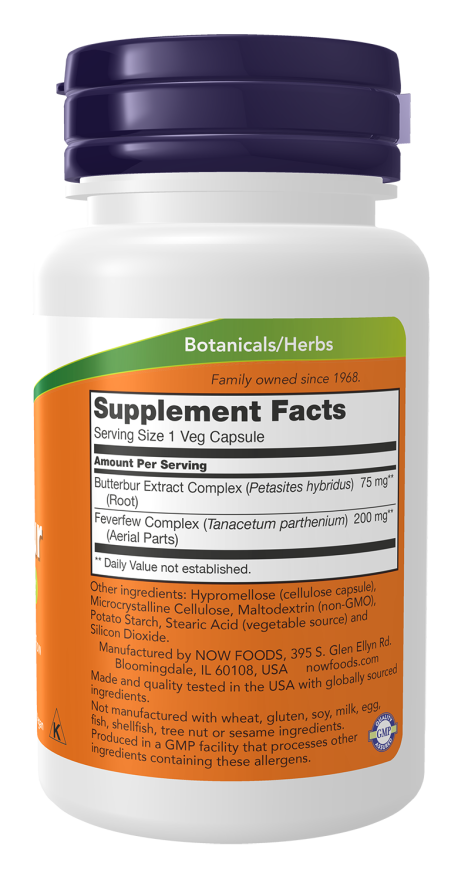 Now BUTTERBUR EXT 75MG 60 VCAPS