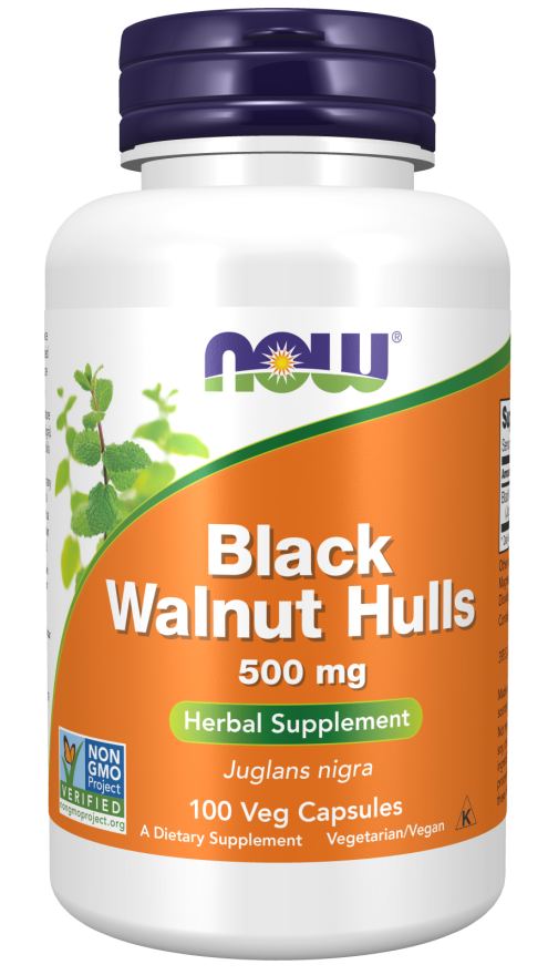 Now BLACK WALNUT HULLS 500MG 100 VCAPS