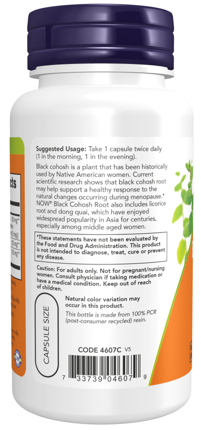 Now BLACK COHOSH 80mg 90 VCAPS