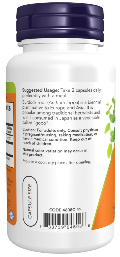 Now BURDOCK ROOT 430mg 100 VCAPS