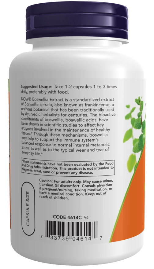 Now BOSWELLIA EXTRACT 250mg 120 VEG CAPS