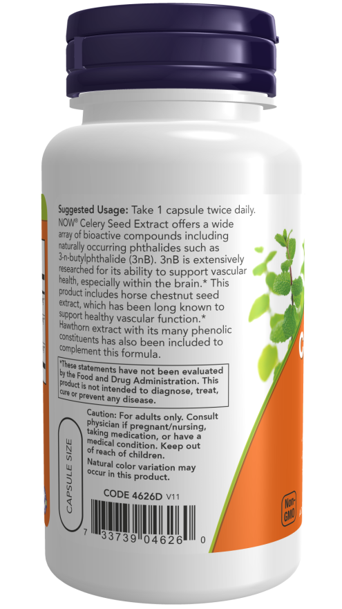 Now CELERY SEED EXTRACT 60 VCAPS