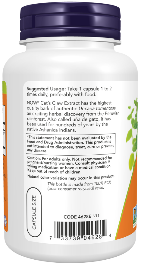 Now CAT'S CLAW EXTRACT 120 VCAPS