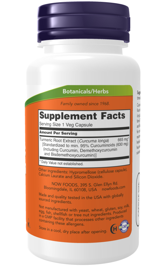 Now TURMERIC CURCUMIN EXTRACT 120 VCAPS