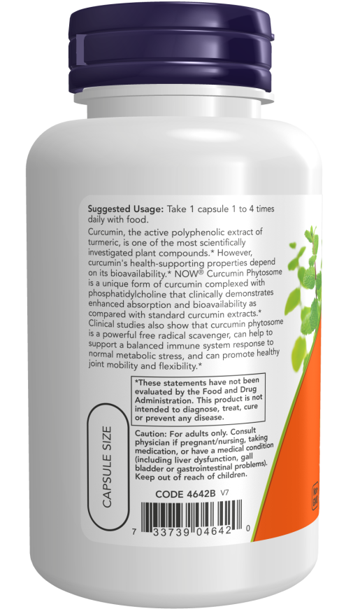 Now CURCUMIN PHYTOSOME 500MG 60 VCAPS