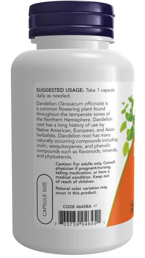 Now DANDELION ROOT 500mg 100 VCAPS