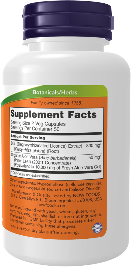 Now DGL WITH ALOE VERA 100 VCAPS