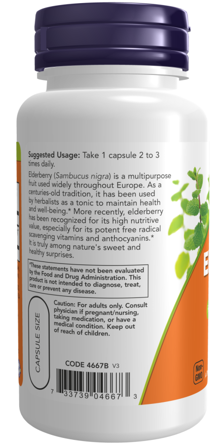 Now ELDERBERRY 500mg 120 VCAPS