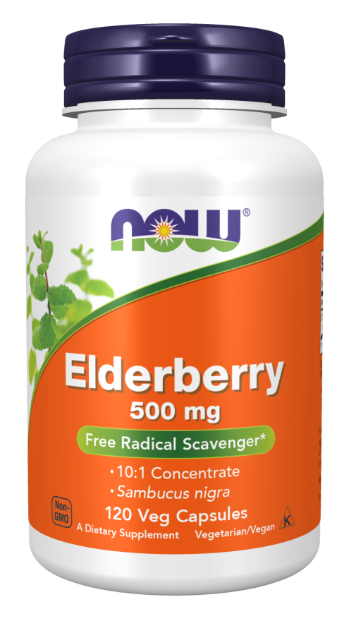 Now ELDERBERRY 500mg 120 VCAPS