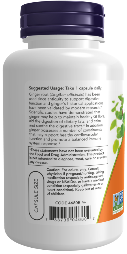 Now GINGER ROOT 550mg 100 VCAPS
