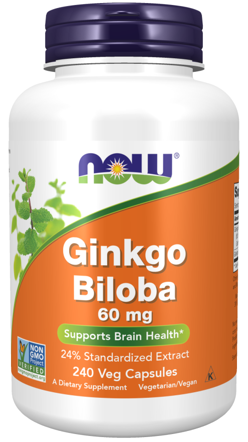 Now GINKGO BILOBA 60mg 240 VCAPS