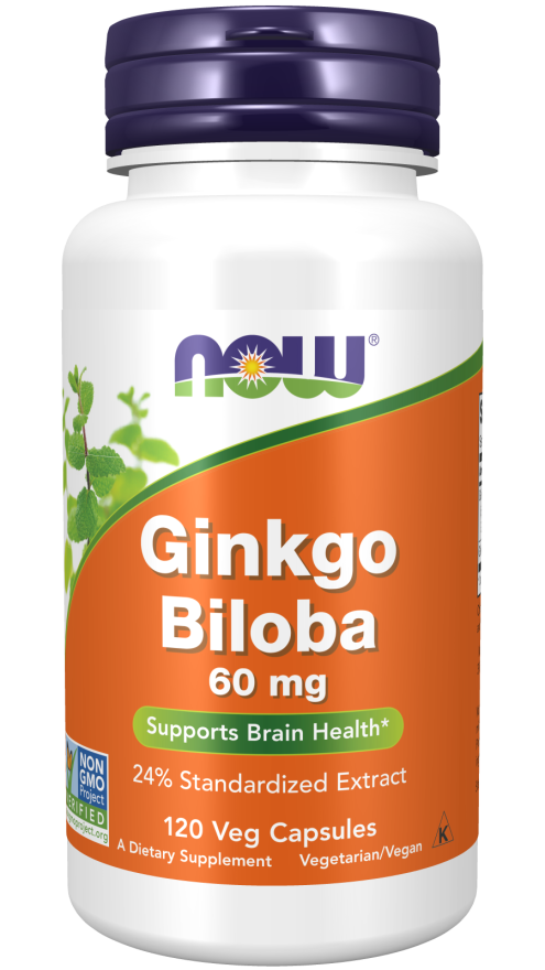 Now GINKGO BILOBA 60mg 120 VCAPS