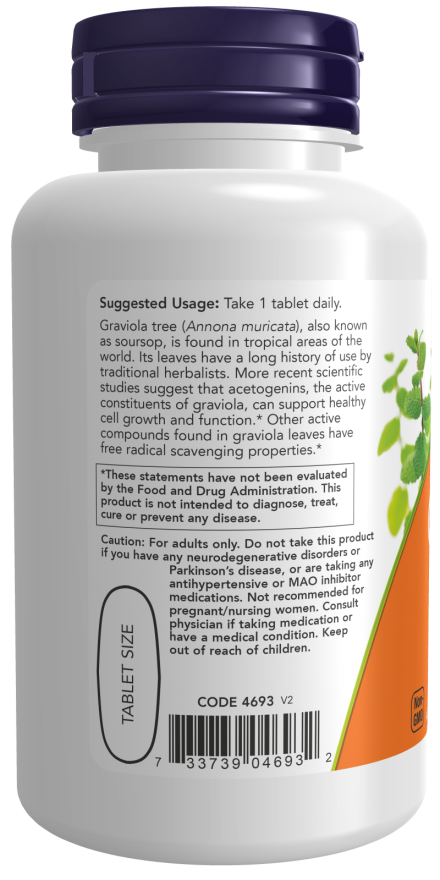 Now GRAVIOLA 1000 MG 90 TABS