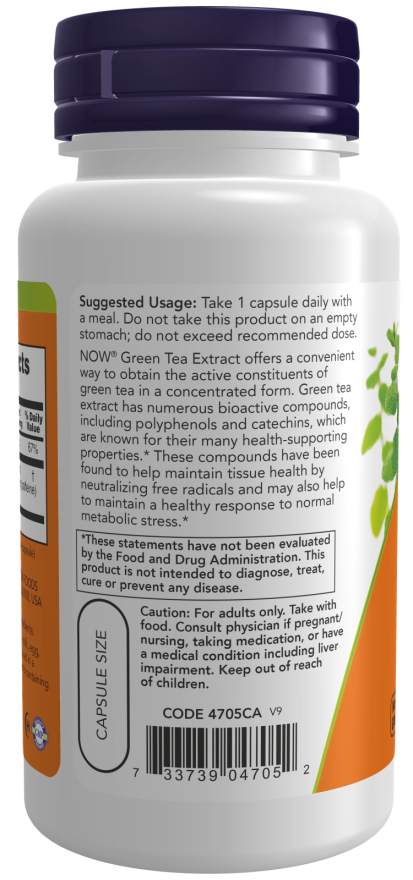 Now GREEN TEA EXTRACT 400 mg 100 VCAPS