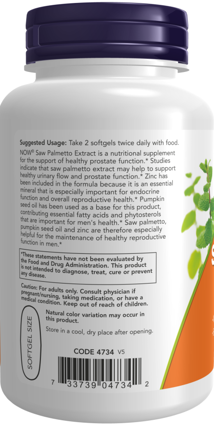 Now SAW PALMETTO EXT 80mg 90 SGELS