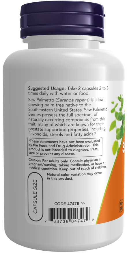 Now SAW PALMETTO 550mg 250 VCAPS