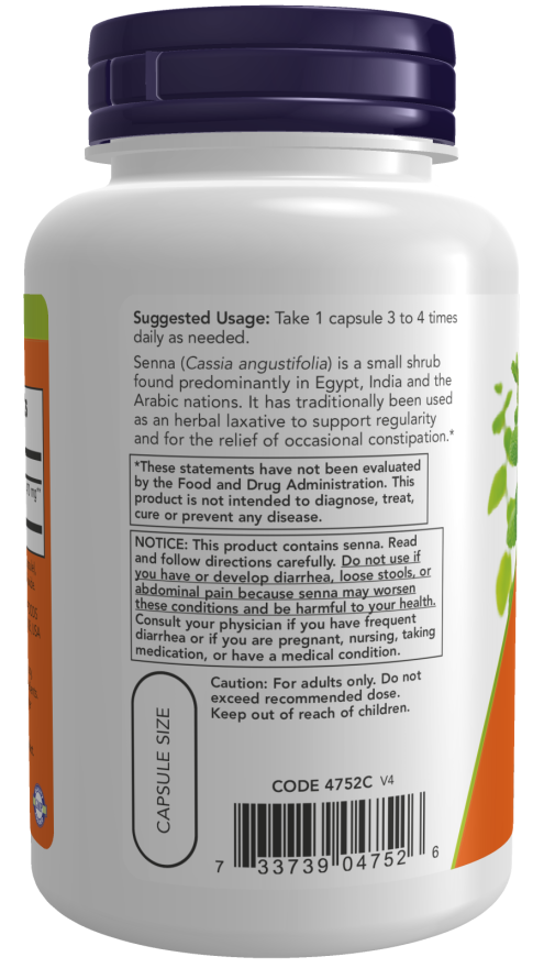 Now SENNA 470mg 100 CAPS