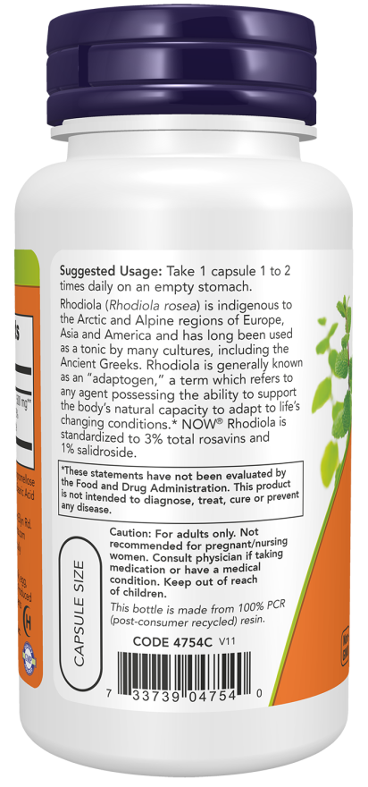 Now RHODIOLA 500MG EXTRACT 3% 120 VCAPS