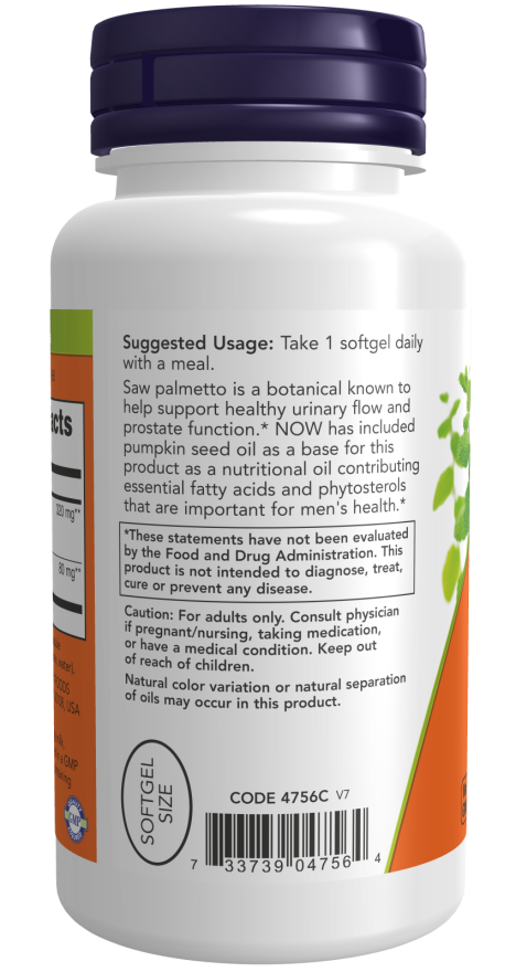 Now SAW PALMETTO 320 MG 90 VGELS