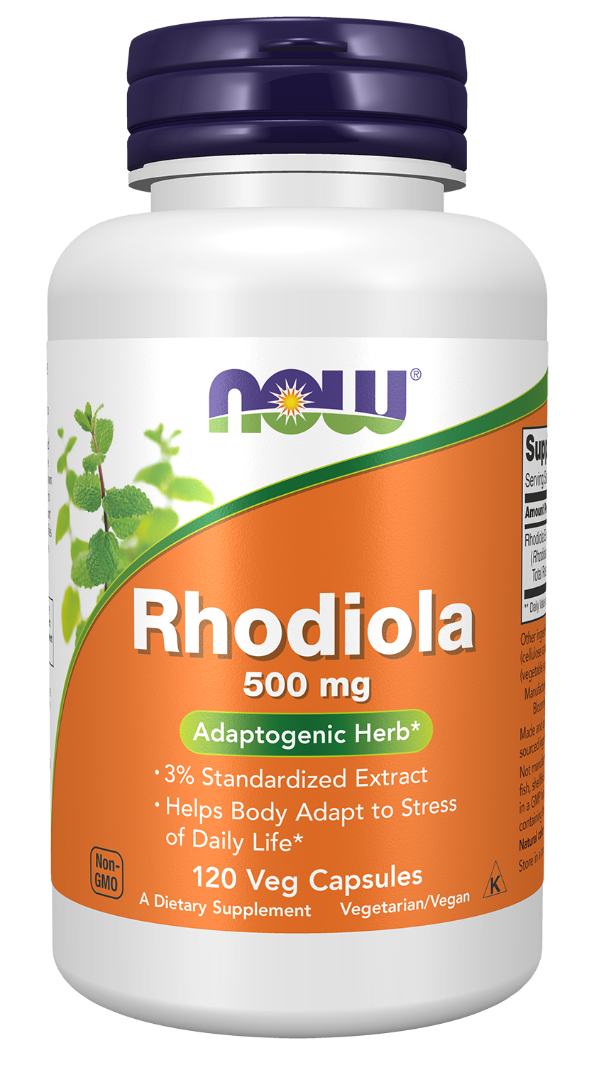 Now RHODIOLA 500MG EXTRACT 3% 60 VCAPS