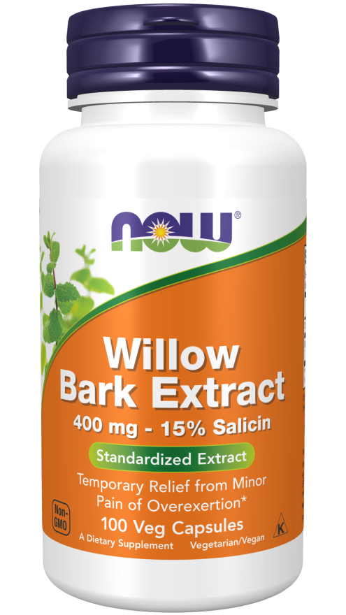 Now WILLOW BARK EXTRACT 400 mg 100 VCAPS