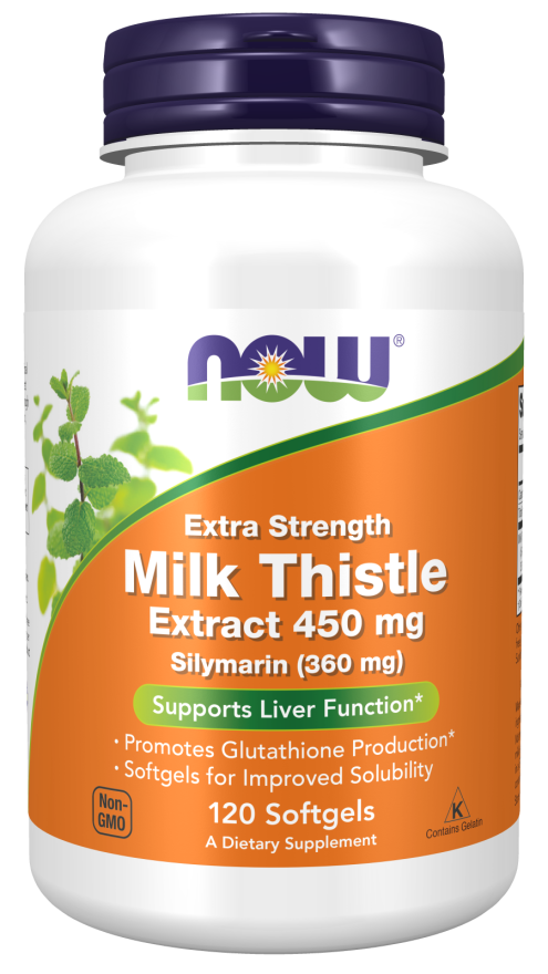 Now SILYMARIN MILK THISTLE 450mg 120 SGELS