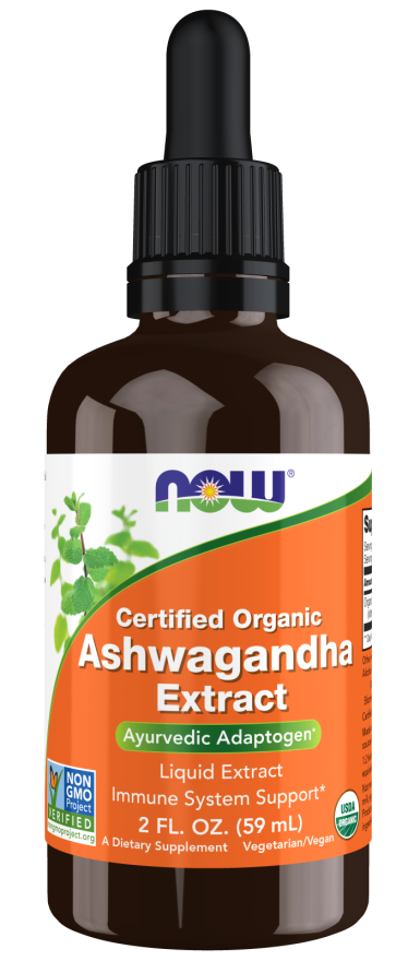 Now ASHWAGANDHA LIQUID EXT ORGANIC 2 OZ