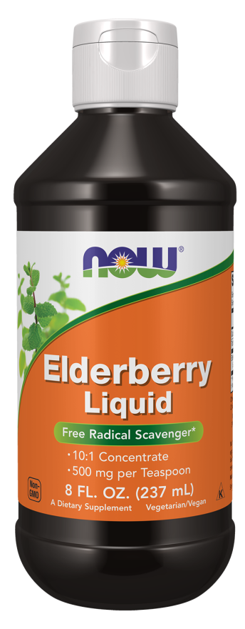 Now ELDERBERRY LIQUID CONCENTRATE 8 FL OZ