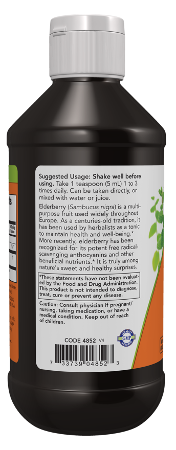 Now ELDERBERRY LIQUID CONCENTRATE 8 FL OZ