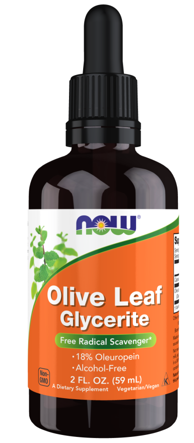 Now OLIVE LEAF 18% STD GLYCER 2 OZ