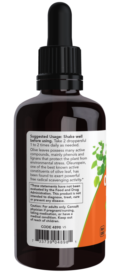 Now OLIVE LEAF 18% STD GLYCER 2 OZ