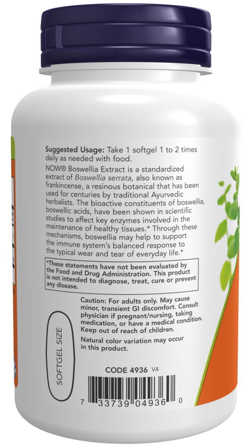 Now BOSWELLIA EXTRACT 500MG 90 SGELS