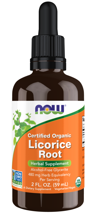 Now ORG LICORICE GLYCERITE (AF) 2 OZ