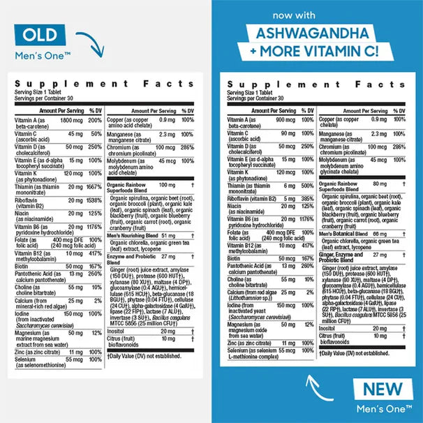 Rainbow Light HIGH POTENCY MEN'S ONE NON-GMO 30CT (ORIGINAL PID: 21714)