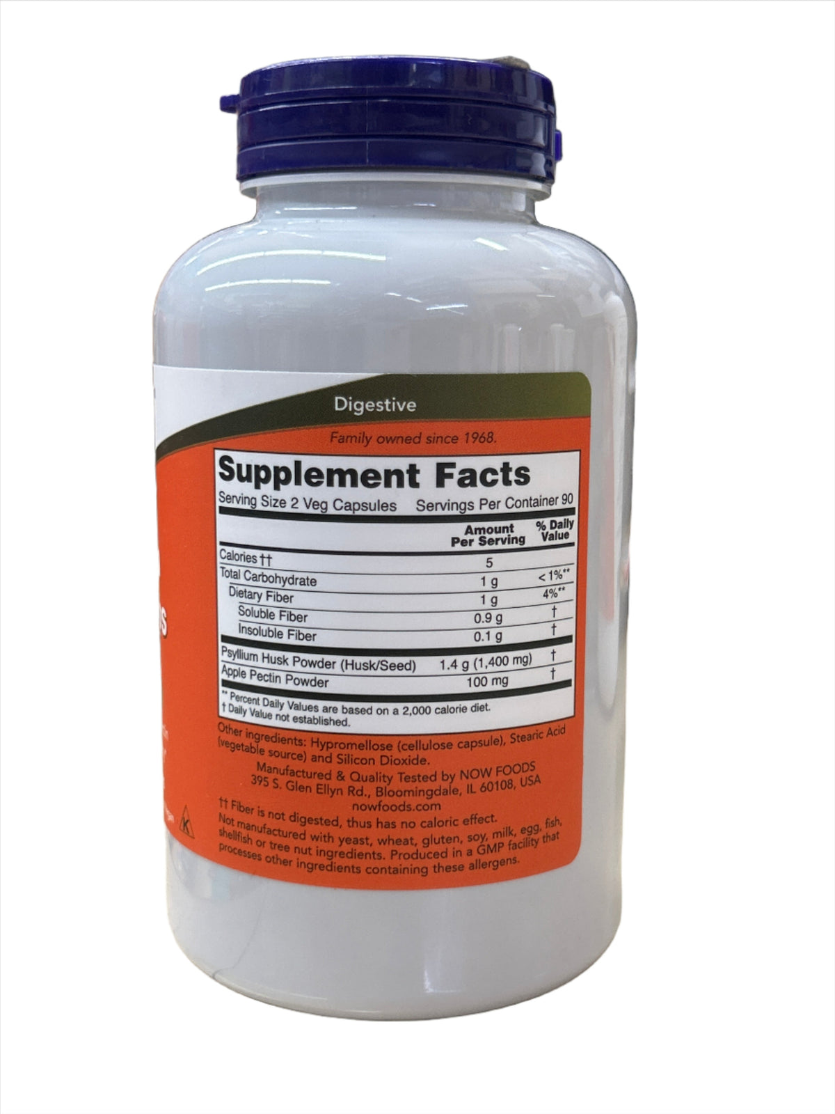 Cápsulas de cáscara de psilio 700 mg, cápsulas vegetales