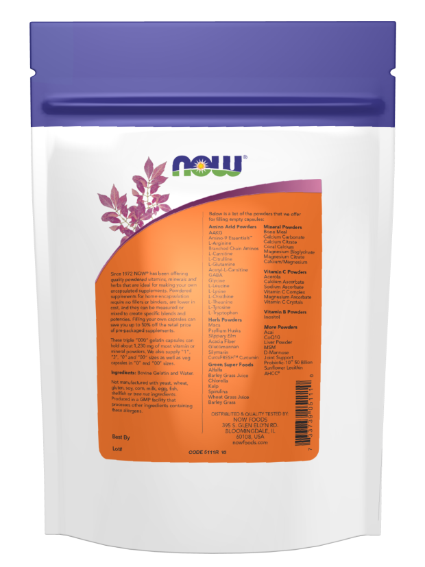 Now EMPTYGEL CAPS '000' 200 CAPS