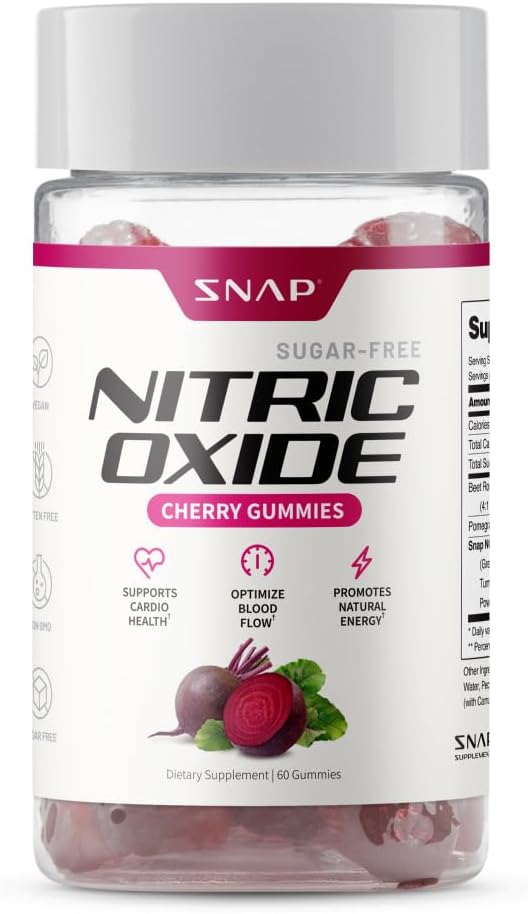 SNAP SUPPLEMENTS NITRIC OXIDE BEET SUGAR FREE 60GUMMIES