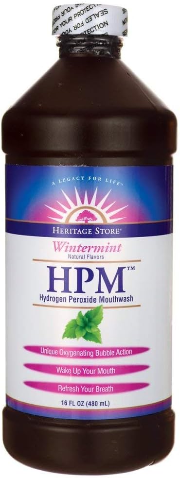 Heritage Store Hydrogen Peroxide Mouthwash Wintermint 16floz