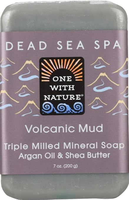 ONE WITH NATURE DEAD SEA VOLCANIC MUD SPA BAR SOAP 7OZ
