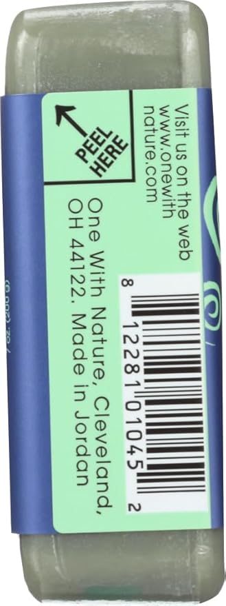 ONE WITH NATURE DEAD SEA FRENCH GREEN CLAY BAR SOAP 7OZ