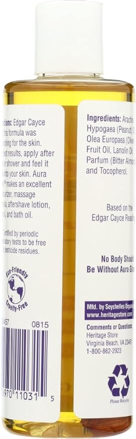 Heritage Store Aura Glow Rose Body Oil 8floz