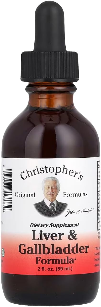 Fórmula para el hígado y la vesícula biliar de Christopher's Original Formulas, 2 fl oz