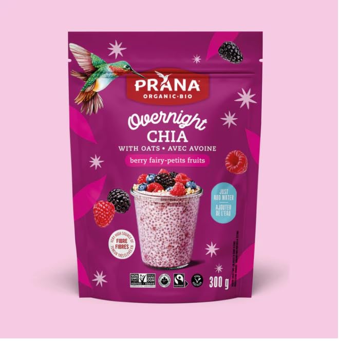 PRANA ORGANICS Overnight Chia Berry 5 pack 8.8 OZ