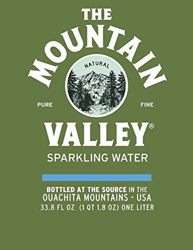 MOUNTAIN VALLEY SPRING WATER Premium Sparkling, Glass 1 LTR