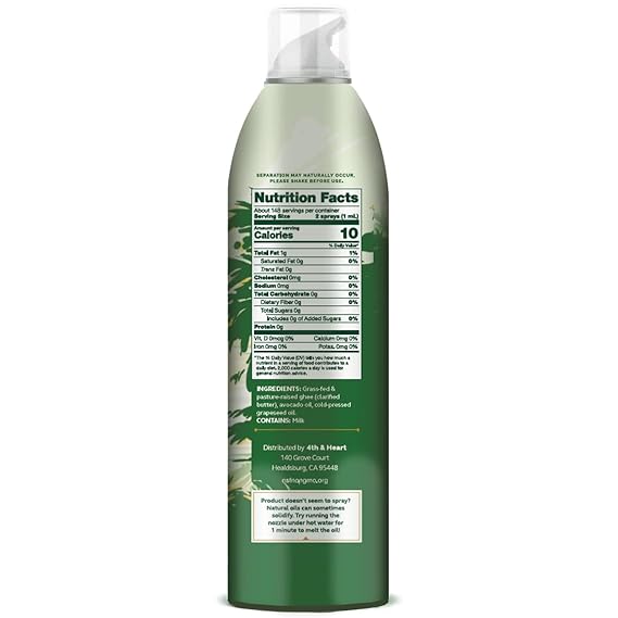 4TH & HEART Ghee Oil, Original, Spray 5 OZ